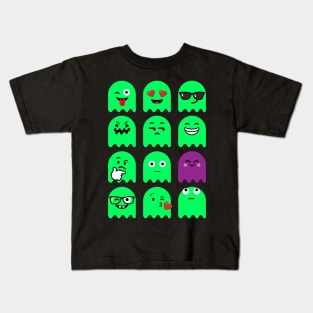 Emoji Faces Ghosts Glow Kids T-Shirt